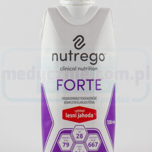 Nutrego Forte 330 ml Poziomkowy wysokokaloryczna, wysokobiałkowa dieta